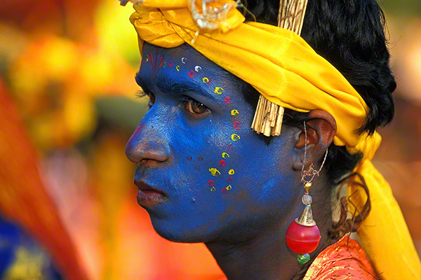 Blue Boy at Festival, Orissa, India